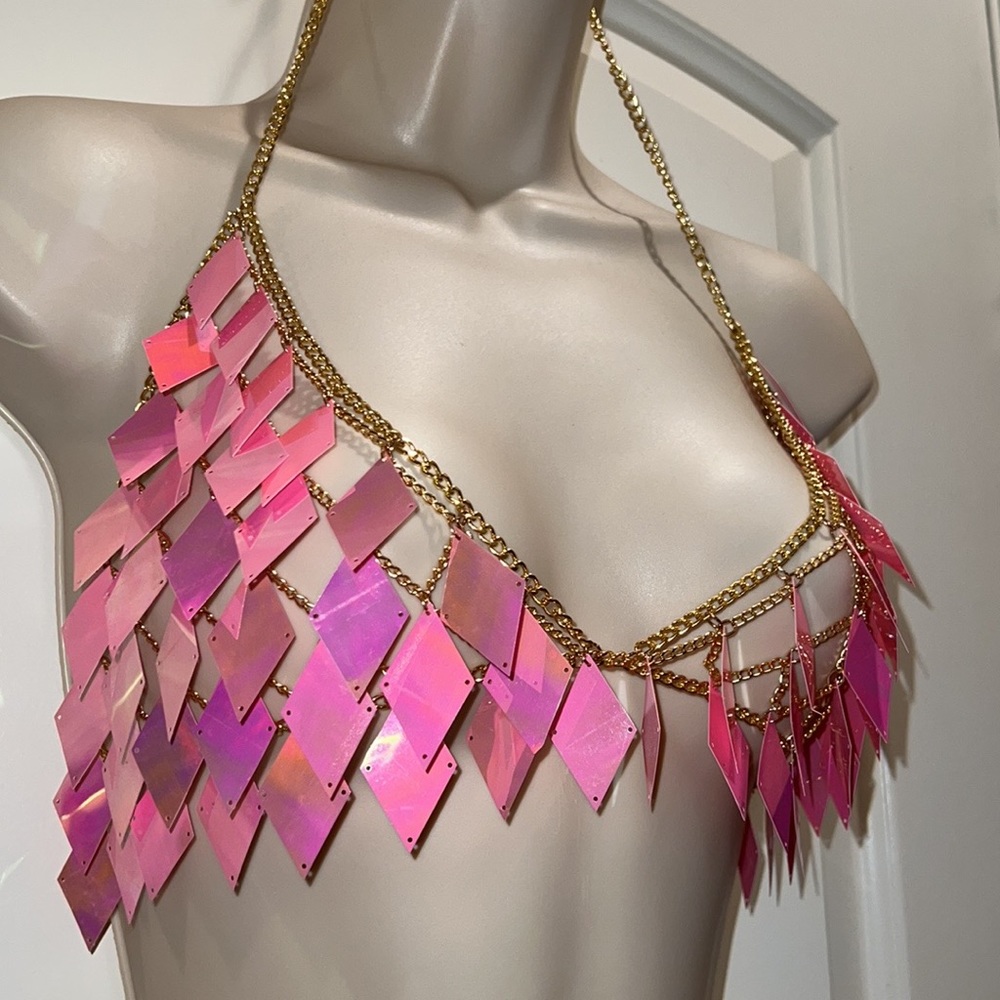 New 2 piece set Pink Festival Armour - Picture 2 of 6